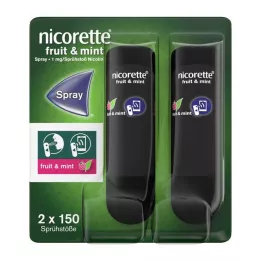 NICORETTE Φρούτα &amp; Μέντα Σπρέι 1 mg/σπρέι NFC, 2 τμχ