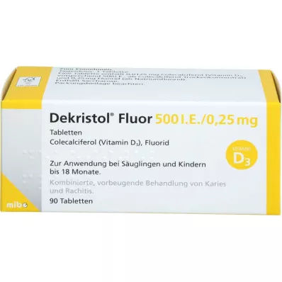 DEKRISTOL Φθόριο 500 I.U./0,25 mg δισκία, 90 τεμάχια