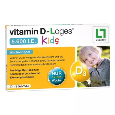 VITAMIN D-LOGES 5.600 I.U. Παιδικά μασώμενα δισκία, 15 τεμ