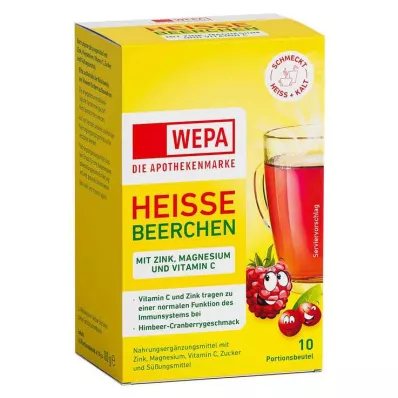 Wepa hot berries + βιταμίνη C + ψευδάργυρο + μαγνήσιο σε σκόνη, 10Χ10 γρ