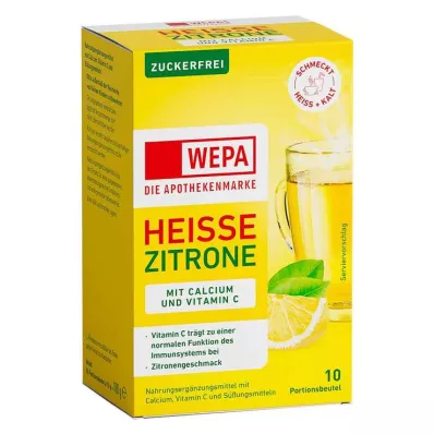 Wepa ζεστό λεμόνι + βιταμίνη C + ασβέστιο σε σκόνη χωρίς ζάχαρη, 10Χ10 γρ