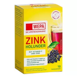 WEPA Ψευδάργυρος Elderberry+Vit.C+Zinc σκόνη χωρίς ζάχαρη, 10X10 g