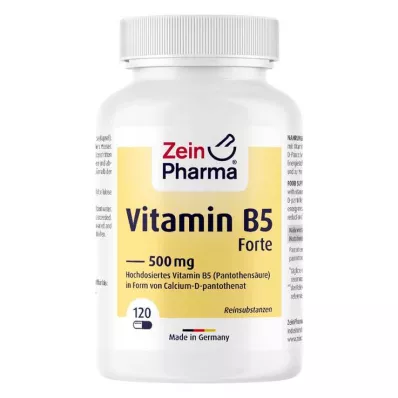 VITAMIN Β5 PANTOTHENSÄURE κάψουλες 500 mg, 120 κάψουλες