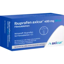 IBUPROFEN axicur 400 mg οξέα επικαλυμμένα με λεπτό υμένιο δισκία, 50 τεμάχια