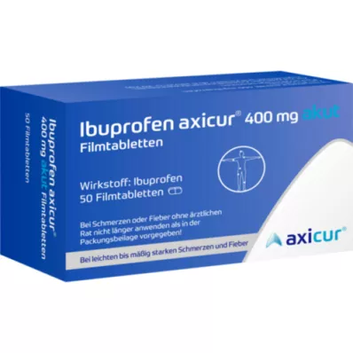 IBUPROFEN axicur 400 mg οξέα επικαλυμμένα με λεπτό υμένιο δισκία, 50 τεμάχια