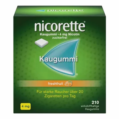 τσίχλα nicorette® φρέσκα φρούτα, 4 mg νικοτίνης, 210 τεμάχια