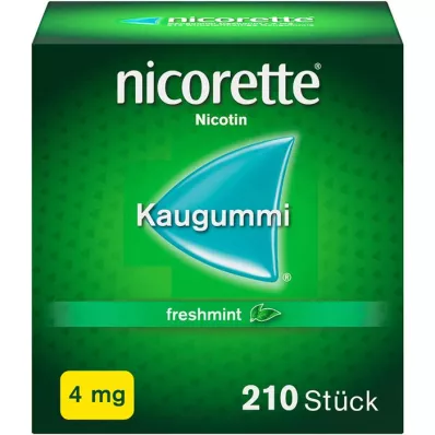 NICORETTE Τσίχλα 4 mg φρέσκιας μέντας, 210 τεμάχια