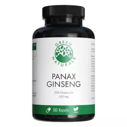 GREEN NATURALS Panax Ginseng υψηλής δόσης vegan κάψουλες, 180 κάψουλες