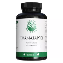 GREEN NATURALS Κάψουλες με ρόδι+40% ελλαγικό οξύ, 180 κάψουλες