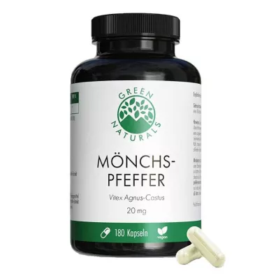 Green Naturals Monks pepper 20 mg κάψουλες υψηλής δόσης, 180 τεμάχια