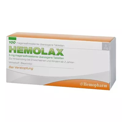 Hemolax 5 mg γαστροανθεκτικά επικαλυμμένα δισκία, 100 τεμ