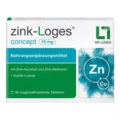 Zinc-Loges concept 15 mg εντερικά ανθεκτικά δισκία, 90 τεμ