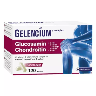 Gelencium Glucosamine Chondroitin υψηλής δόσης με κάψουλες βιταμίνης C, 120 τεμάχια