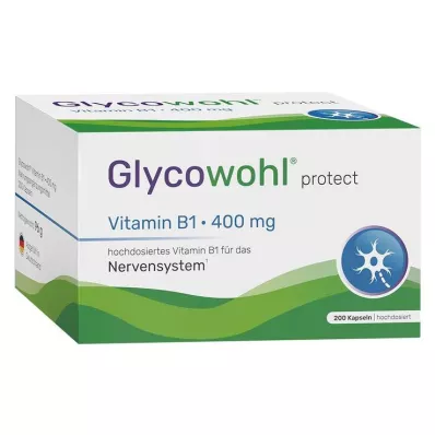 GLYCOWOHL Βιταμίνη Β1 θειαμίνη 400 mg κάψουλες υψηλής δόσης, 200 τεμάχια