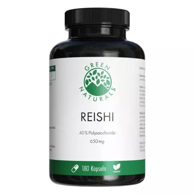 GREEN NATURALS Reishi 650 mg υψηλής δόσης vegan κάψουλες, 180 κάψουλες